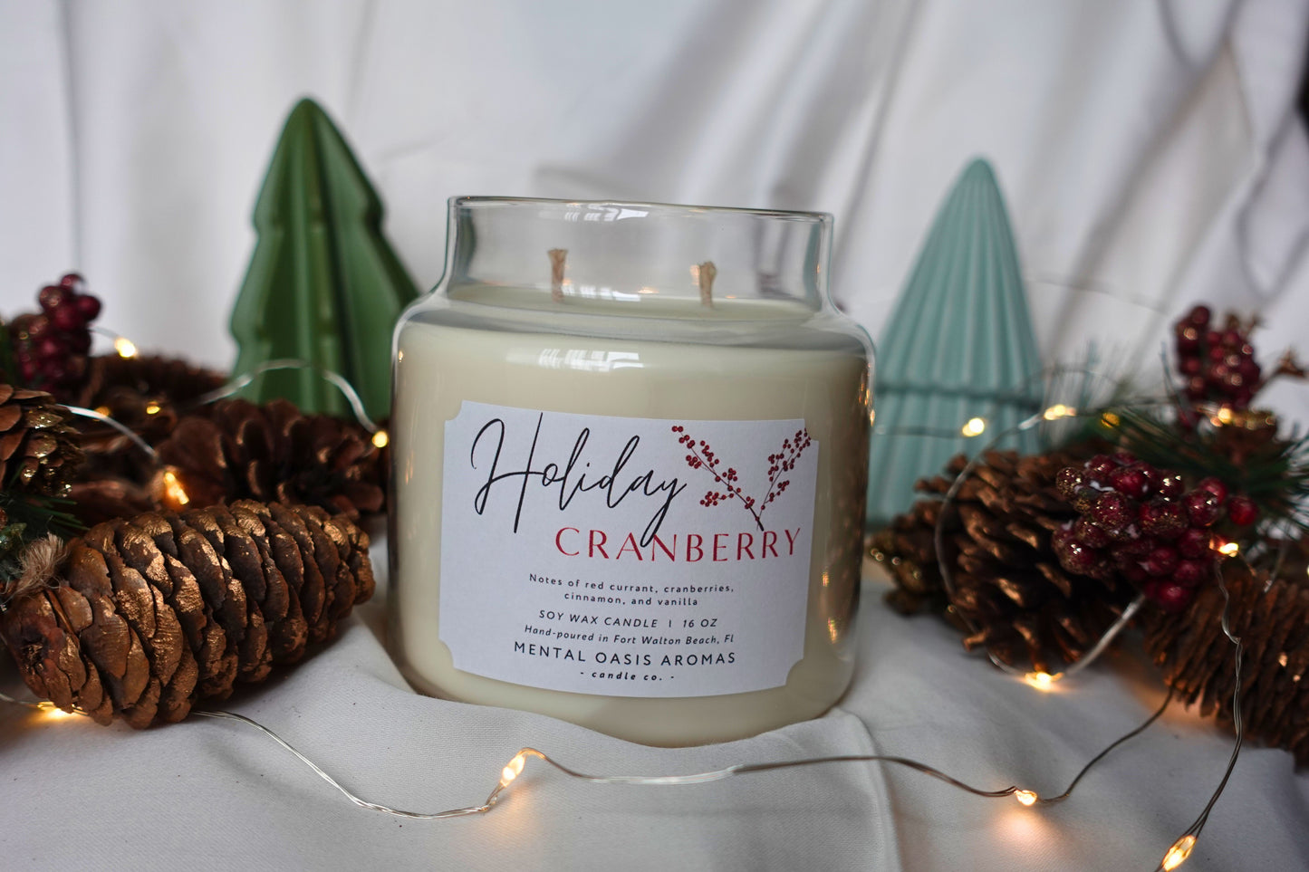 Holiday Cranberry Soy Wax Candle