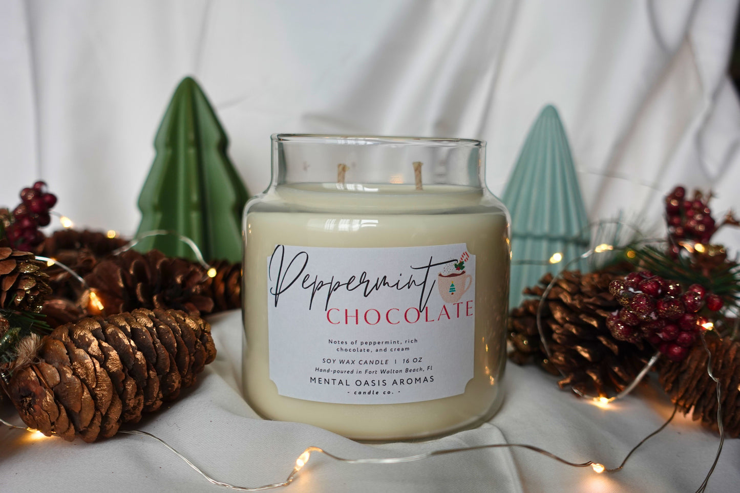 Peppermint Chocolate Soy Wax Candle