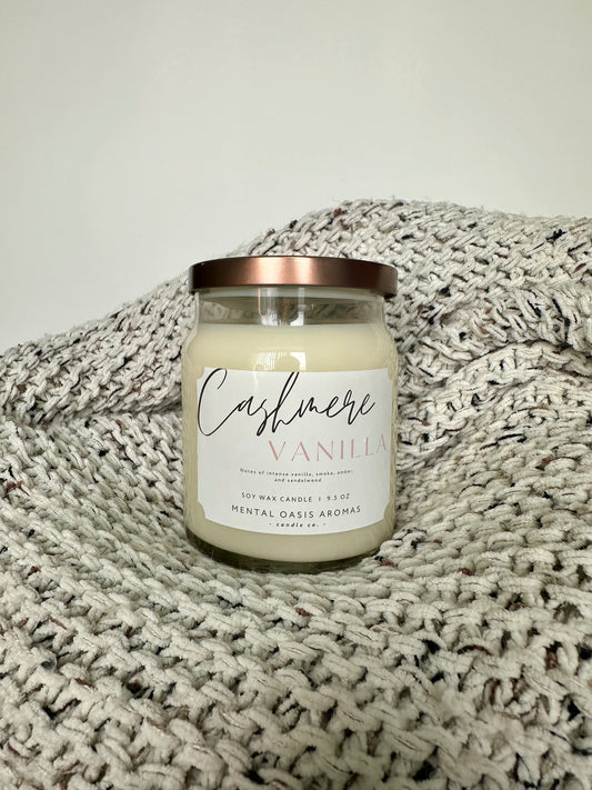 Cashmere Vanilla Soy Wax Candle